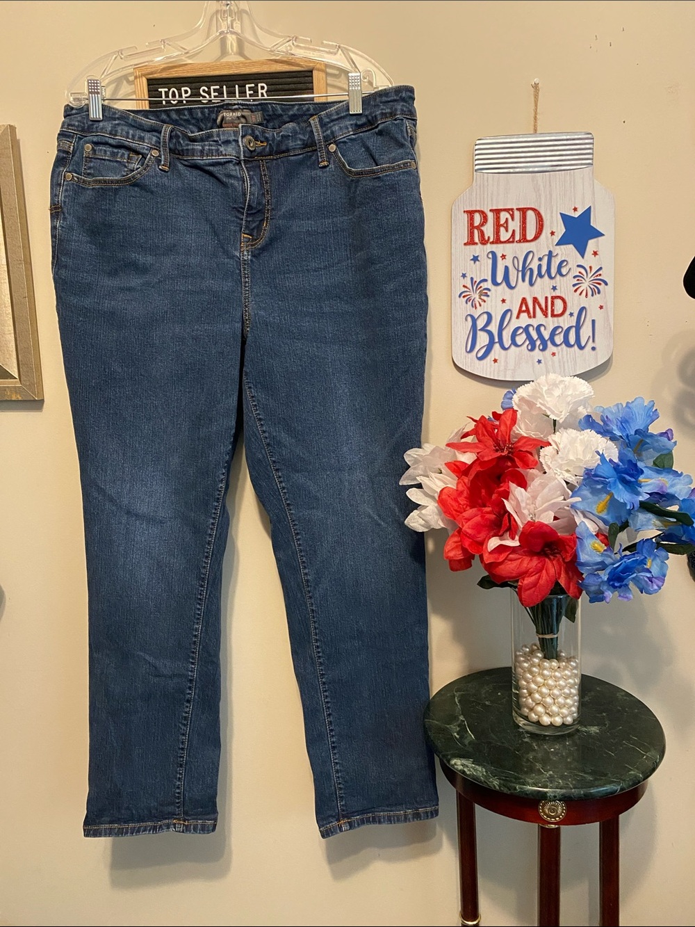 TORRID Dark Blue Cropped Jeans - Classic Five-Pocket Stretch Boyfriend Straight
